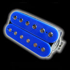 Humbucker Bare Knuckle Painkiller 6 - niebieski, bridge - Otwarta, niebieska obudowa, 2 przewody, rozstaw 50 mm